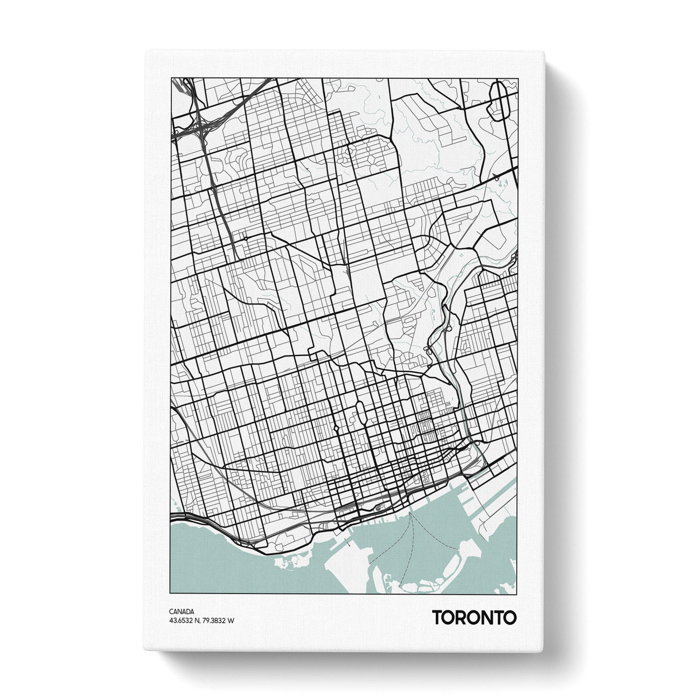 Map Toronto Canada Canvas Print Main Image