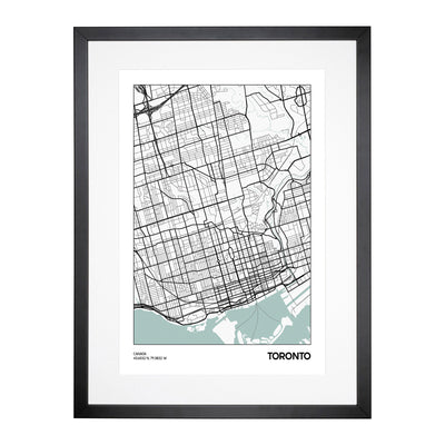Map Toronto Canada Framed Print Main Image