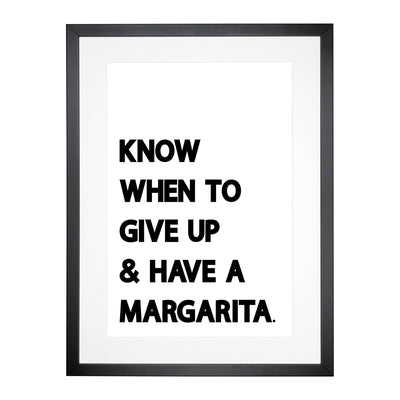 Margarita Typography Framed Print Main Image