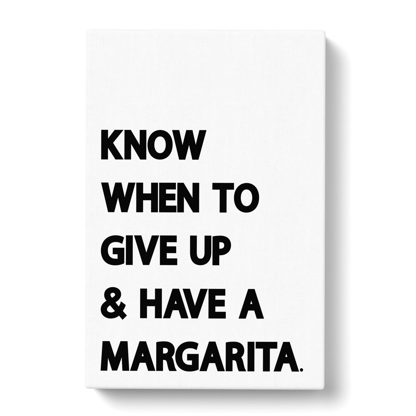 Margarita Typography Canvas Print Main Image