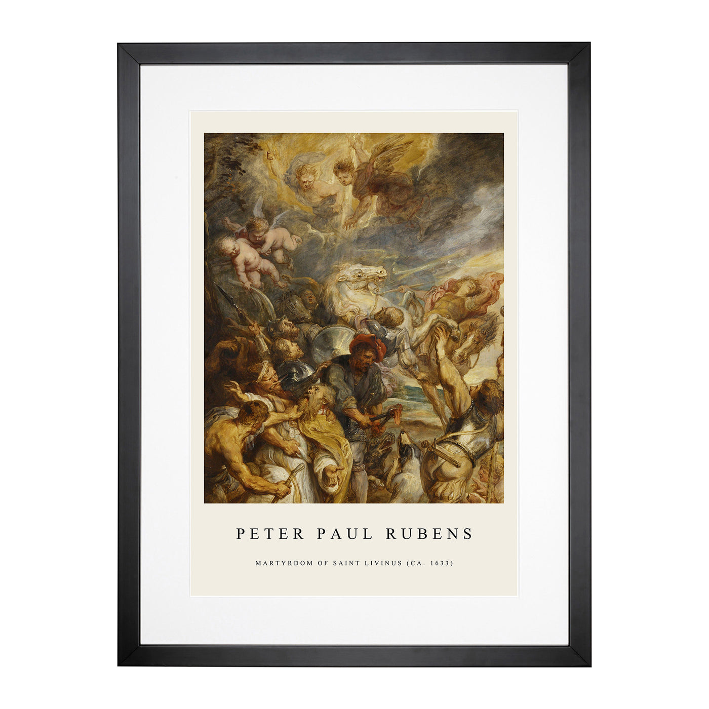 Martyrdom Of Saint Livinus Print By Peter Paul Rubens Framed Print Main Image