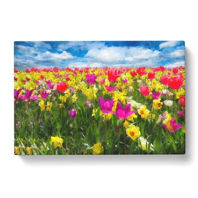 Meadow Of Flowers Painting Canvas Print Main Image