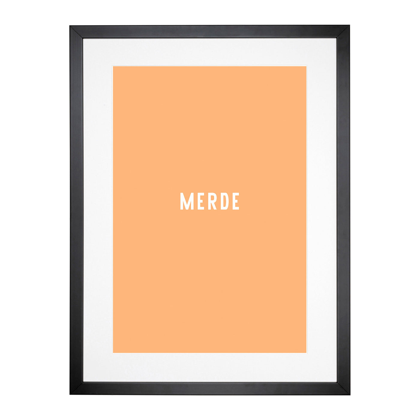 Merde Typography Framed Print Main Image