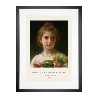 Mimosa Flower Girl Print By William-Adolphe Bouguereau Framed Print Main Image