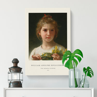 Mimosa Flower Girl Print By William-Adolphe Bouguereau