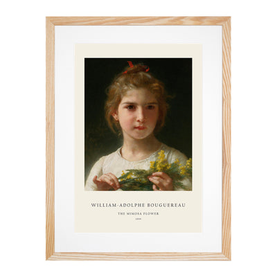 Mimosa Flower Girl Print By William-Adolphe Bouguereau