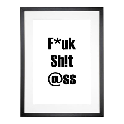 Mind Your Language Typography Framed Print Main Image
