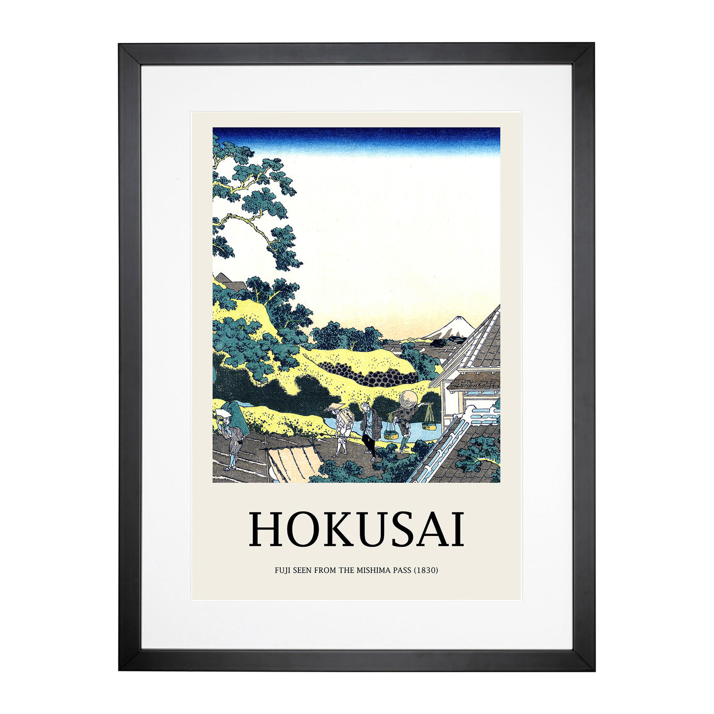 Mishima Pass Print By Katsushika Hokusai Framed Print Main Image