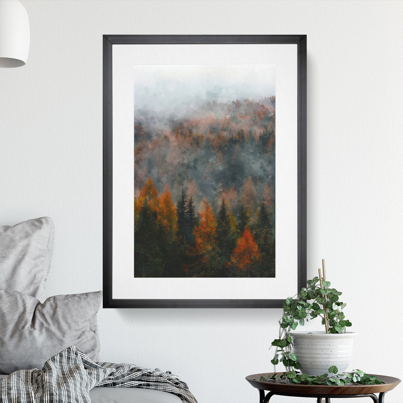 Misty Forest In The Autumn