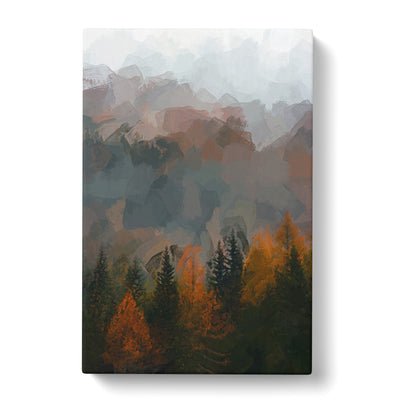 Misty Forest In The Autumn In Abstract Canvas Print Main Image