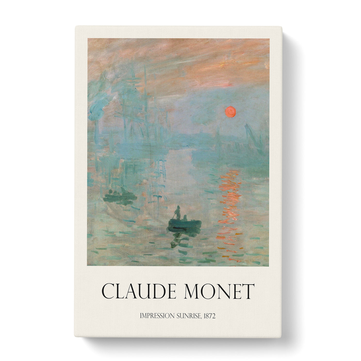 Monet   Impression, Sunrise Print By Claude Monet Canvas Print Main Image