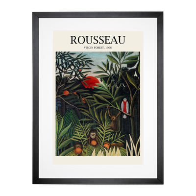 Monkeys And Parrot In The Virgin Forest Print By Henri Rousseau Framed Print Main Image