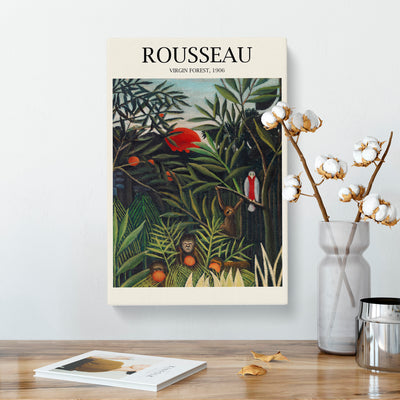 Monkeys And Parrot In The Virgin Forest Print By Henri Rousseau