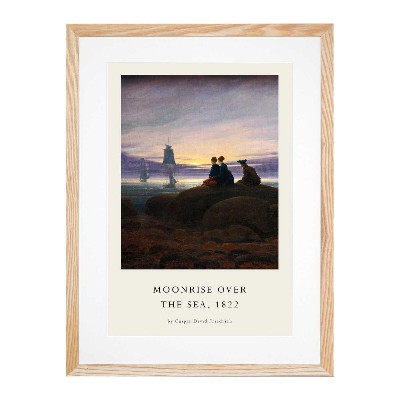 Moonrise Over The Sea Print By Caspar David Friedrich