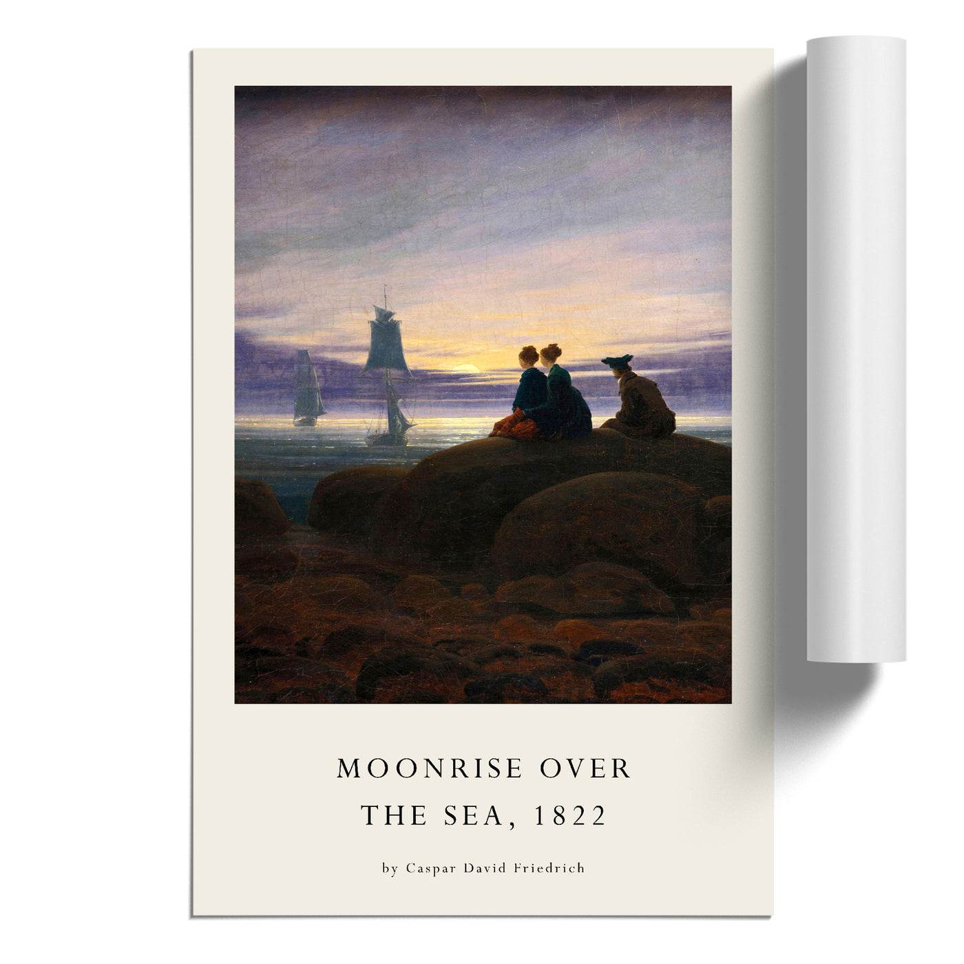 Moonrise Over The Sea Print By Caspar David Friedrich