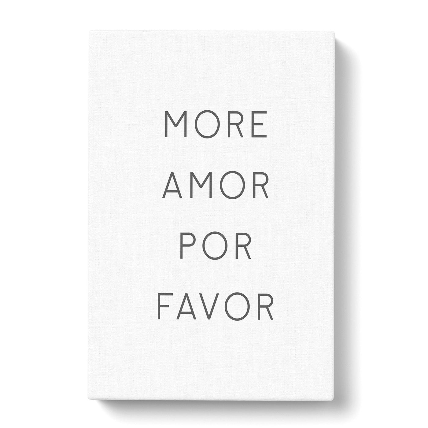 More Amor Por Favor Typography Canvas Print Main Image