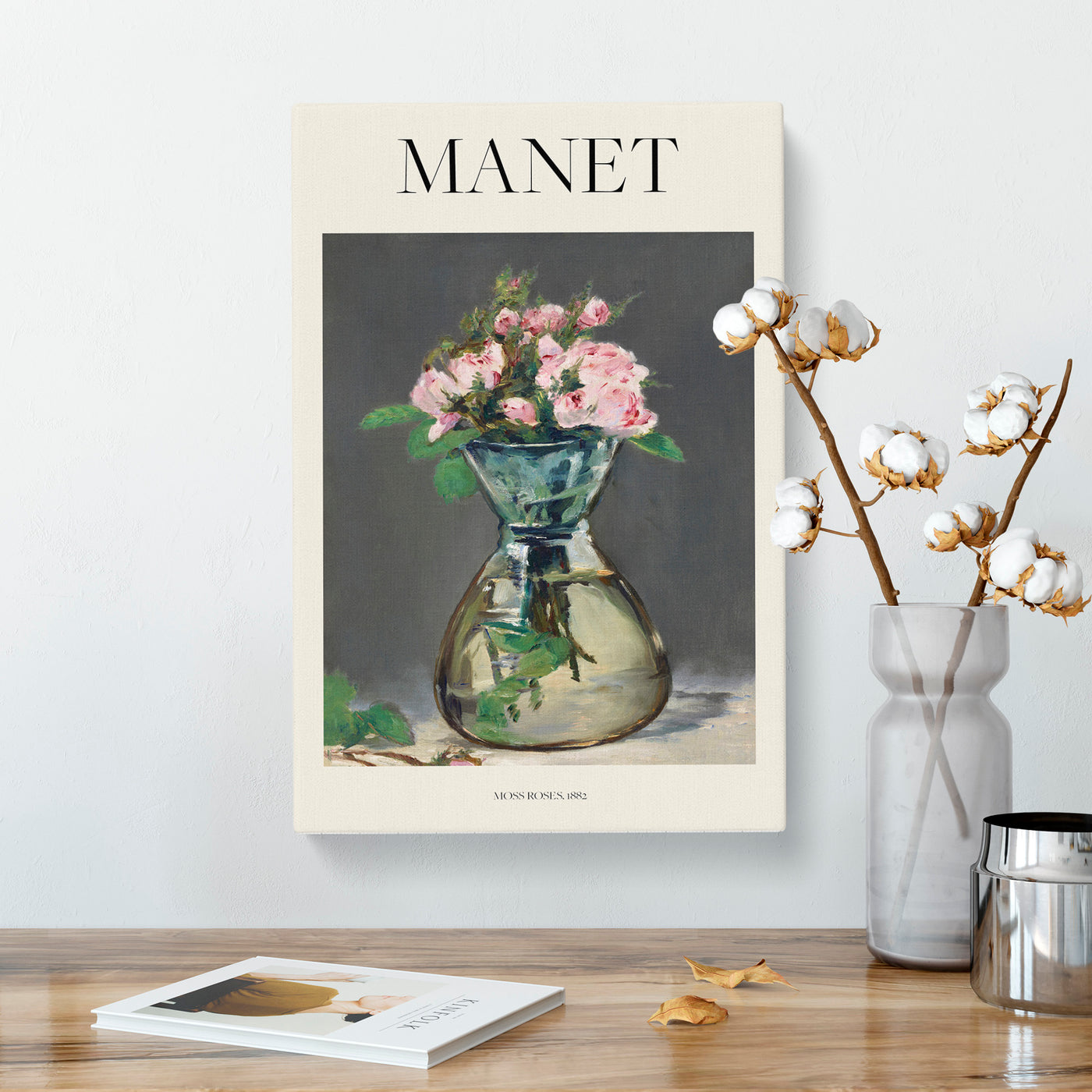 Moss Roses In A Vase Print By Edouard Manet