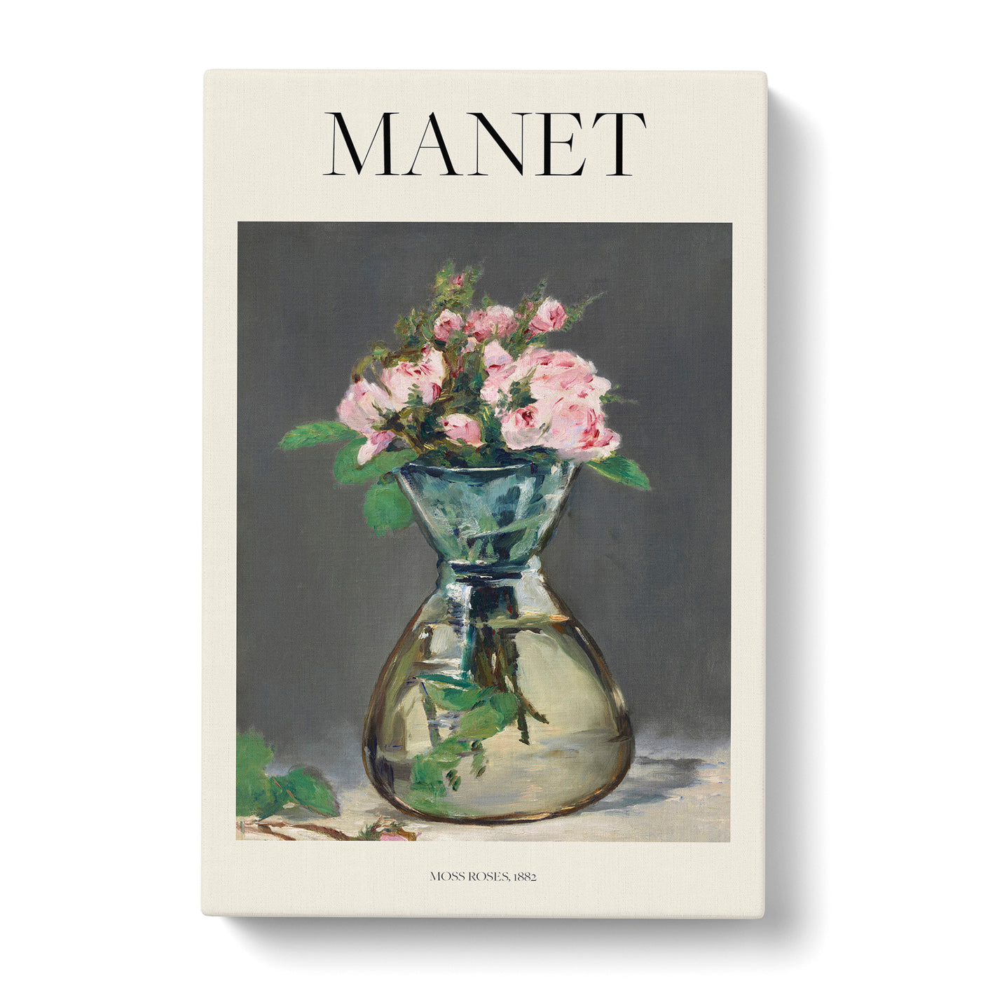 Moss Roses In A Vase Print By Edouard Manet Canvas Print Main Image