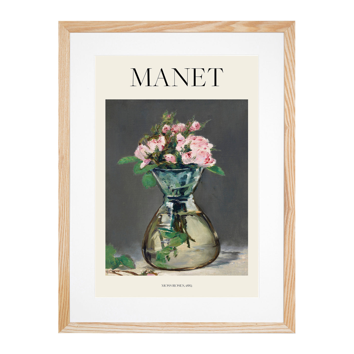 Moss Roses In A Vase Print By Edouard Manet