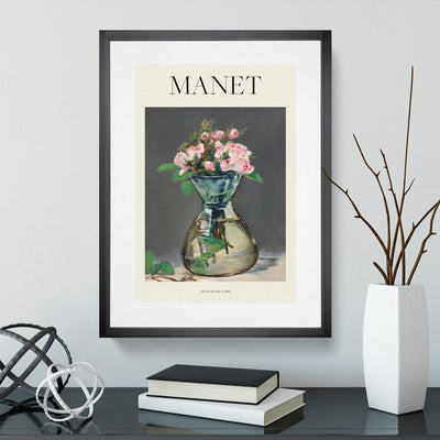 Moss Roses In A Vase Print By Edouard Manet