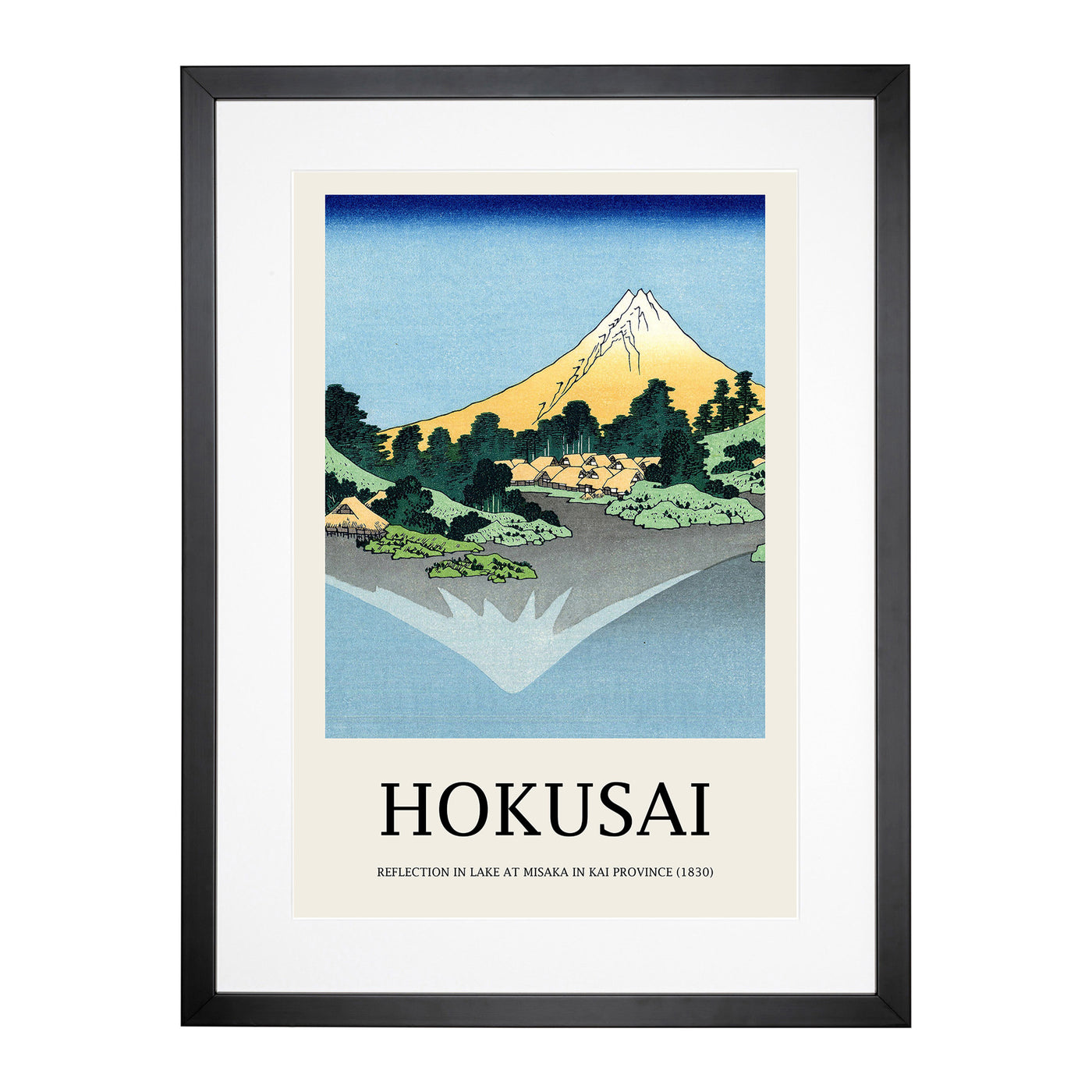 Mount Fuji Reflection Print By Katsushika Hokusai Framed Print Main Image