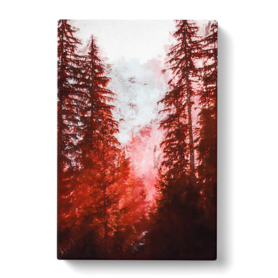 Mountain Through The Forest In Abstract Canvas Print Main Image