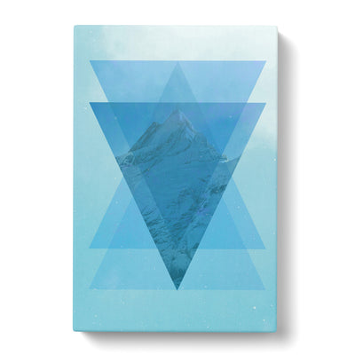 Mountain Triangles Blue Canvas Print Main Image