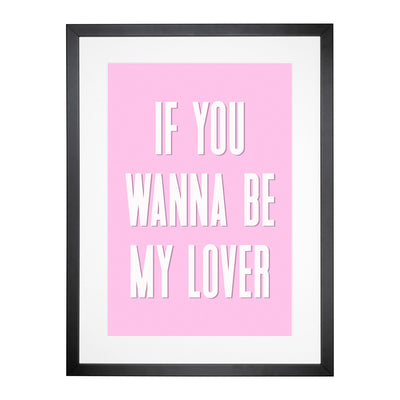 My Lover Typography Framed Print Main Image
