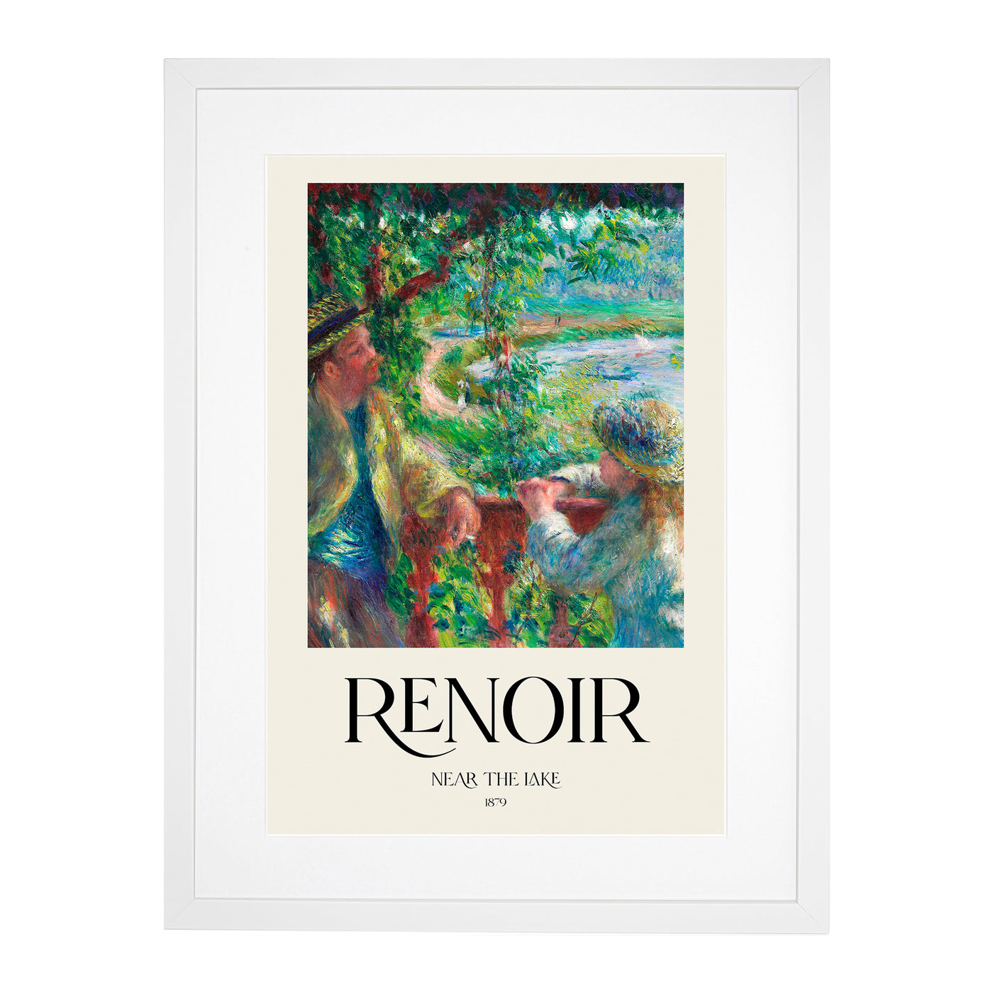 Near The Lake Print By Pierre-Auguste Renoir