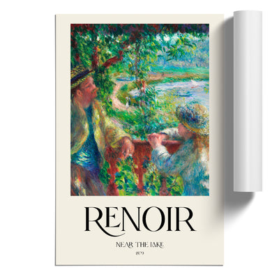 Near The Lake Print By Pierre-Auguste Renoir