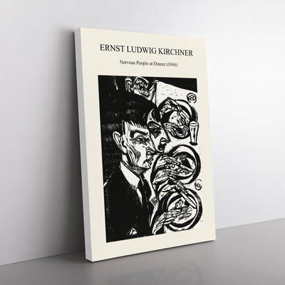 Nervous People At Dinner Print By Ernst Ludwig Kirchner
