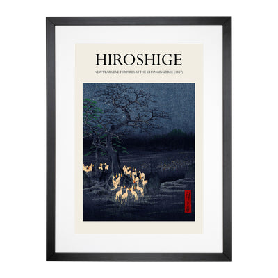 New Years Eve Foxfires Print By Utagawa Hiroshige Framed Print Main Image