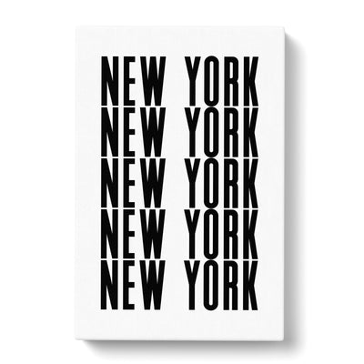 New York New York Typography Canvas Print Main Image