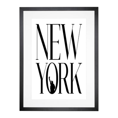 New York Typography Framed Print Main Image