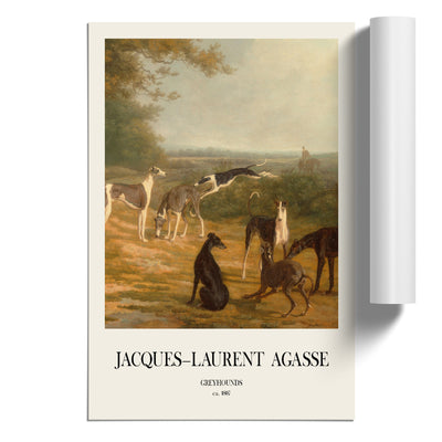 Nine Greyhounds Vol.1 Print By Jacques-Laurent Agasse
