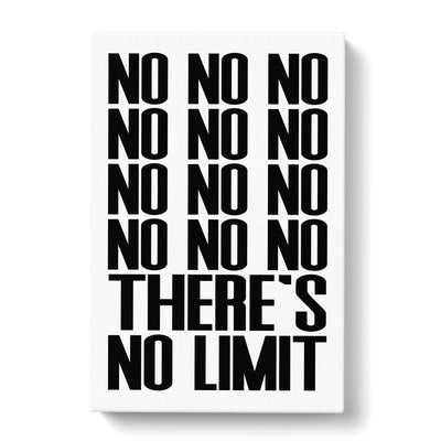 No Limit Typography Canvas Print Main Image