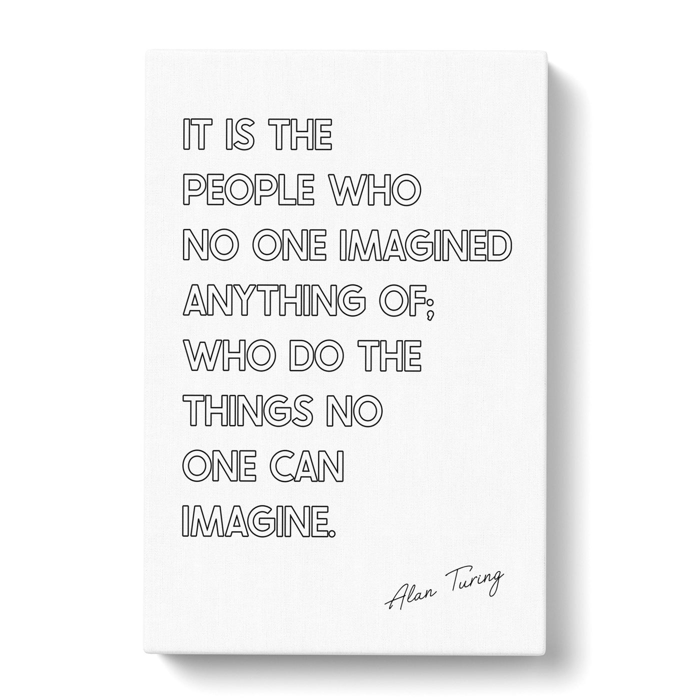 No One Imagined Alan Turing Quote Typography Canvas Print Main Image