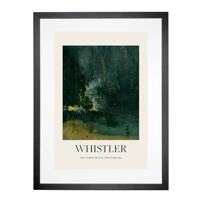 Nocturne In Black And Gold Print By James Mcneill Whistler Framed Print Main Image