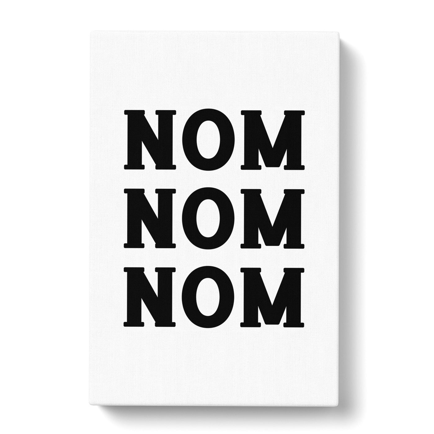 Nom Nom Nom Typography Canvas Print Main Image