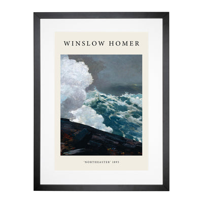 Northeaster Print By Winslow Homer Framed Print Main Image