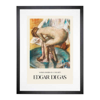 Nude Woman Bathing Print By Edgar Degas Framed Print Main Image