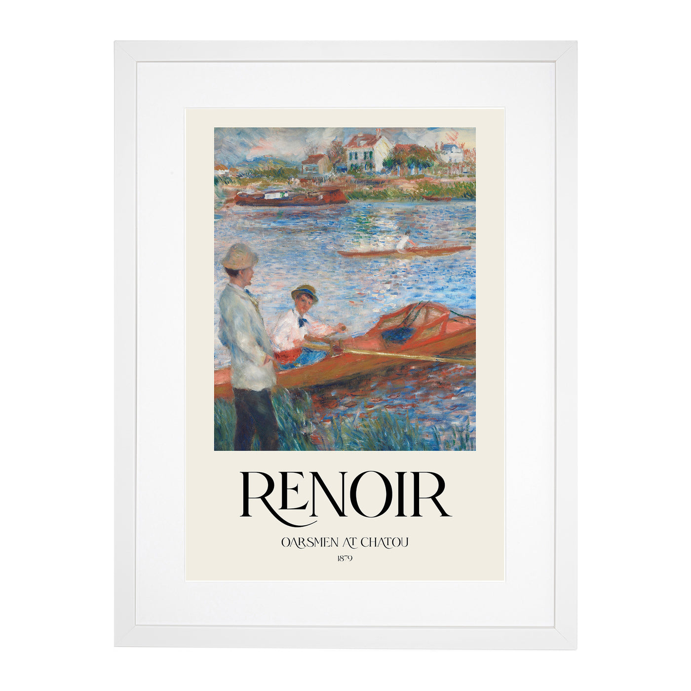 Oarsmen At Chatou Print By Pierre-Auguste Renoir