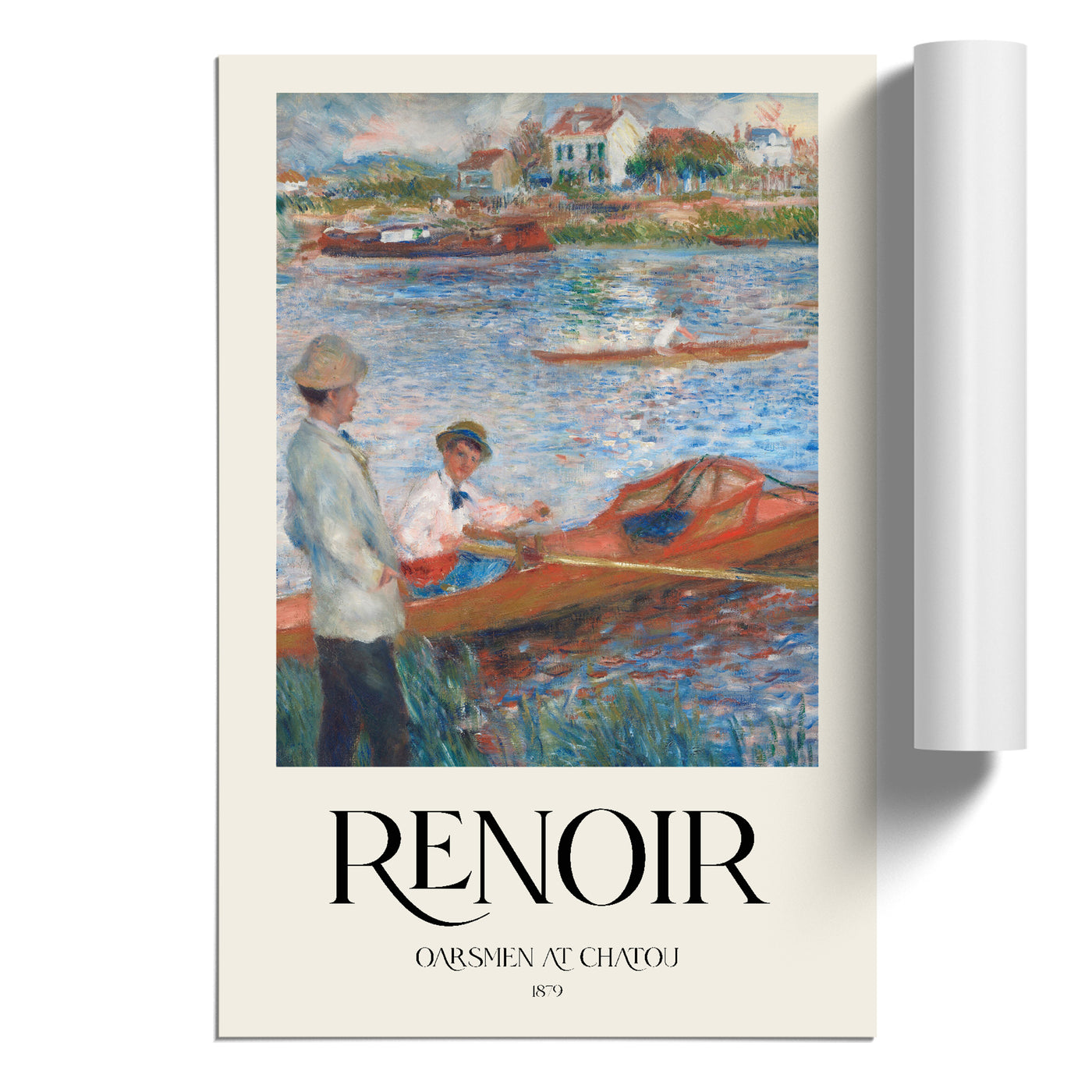 Oarsmen At Chatou Print By Pierre-Auguste Renoir