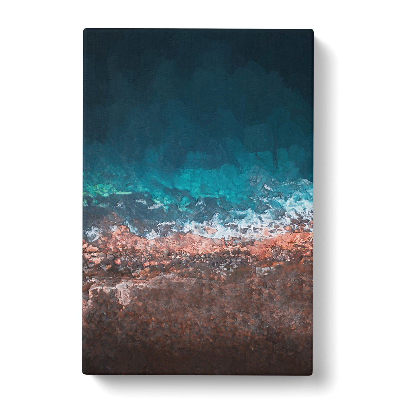 Ocean Hitting Rock In Australia In Abstract Canvas Print Main Image