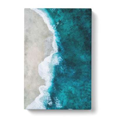 Ocean Kissing The Beach Painting Canvas Print Main Image