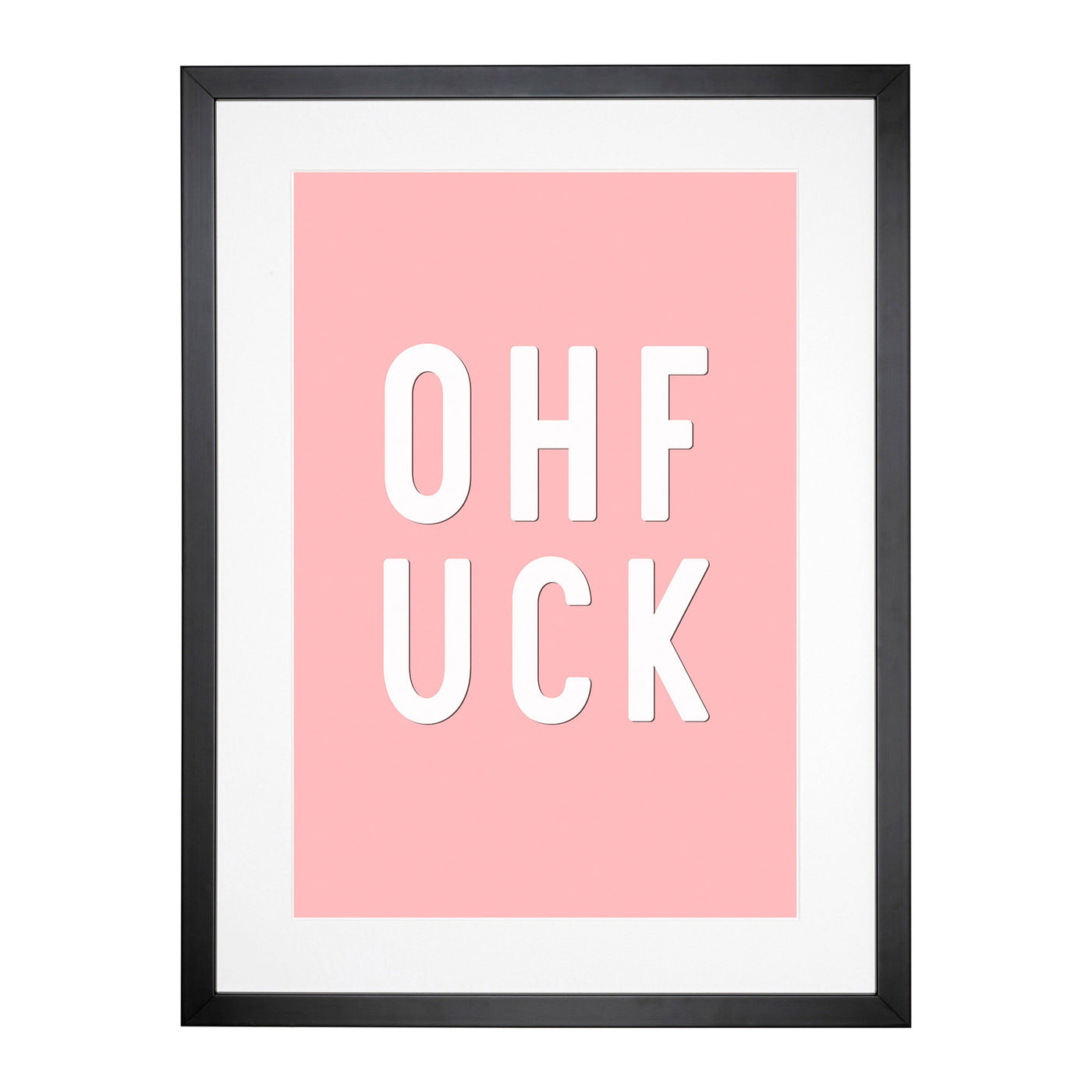 Ohfuk Typography Framed Print Main Image