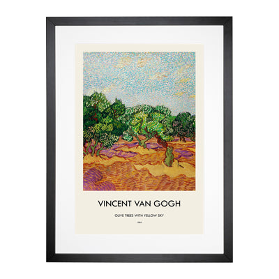 Olive Trees Print By Vincent Van Gogh Framed Print Main Image