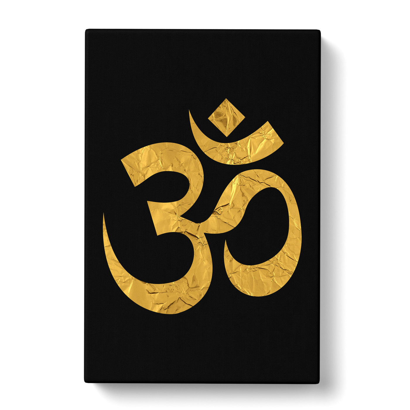 Om Symbol In Gold Canvas Print Main Image