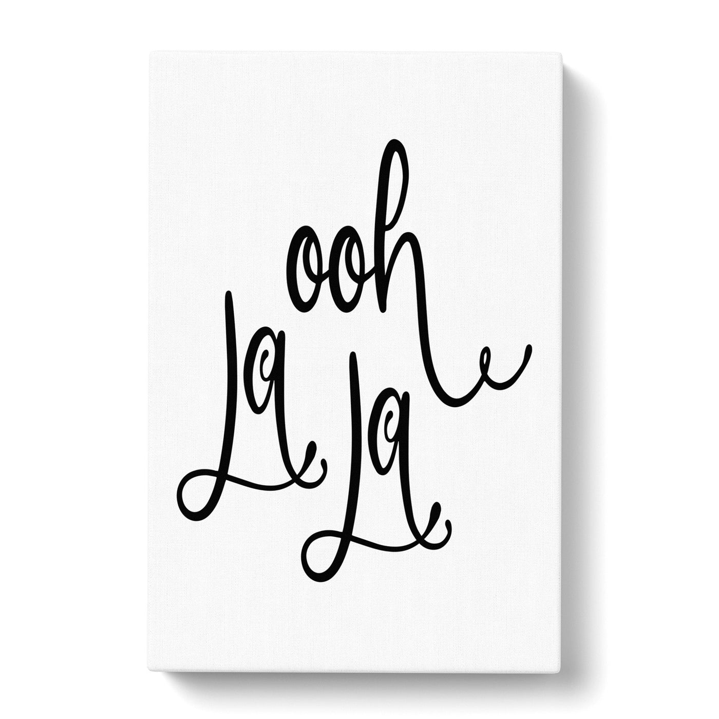 Ooh La La Typography Canvas Print Main Image