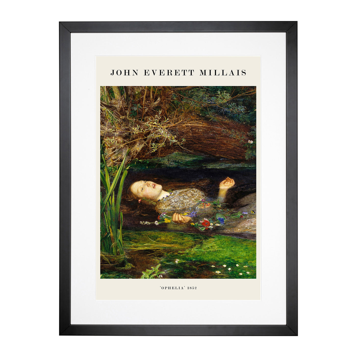 Ophelia Print By John Everett Millais Framed Print Main Image